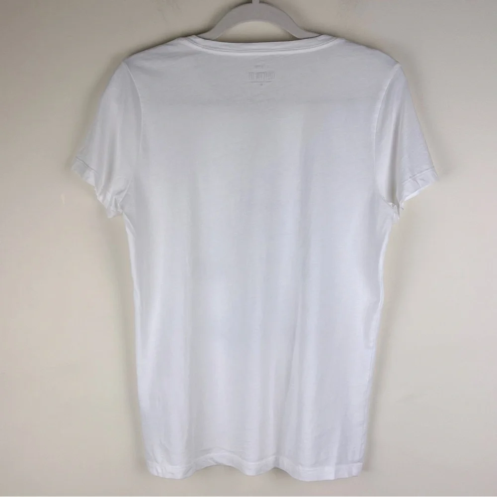 J. Crew | Red Wine Graphic Tee Shirt White | M
